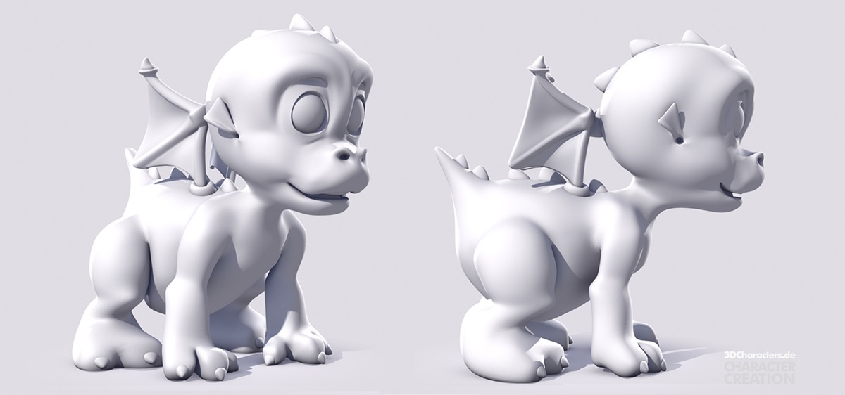 3D dragon modeling Character characters