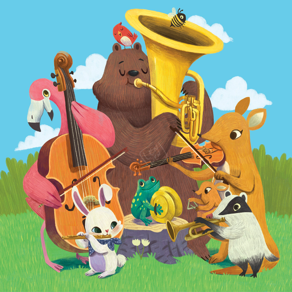 animals children illustration music orchestra puzzle