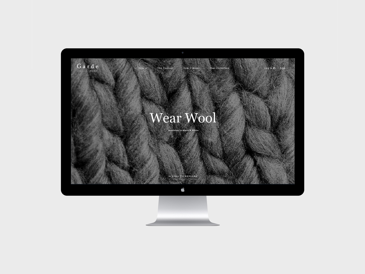 web site Responsive design minimalist clothes Fashion 