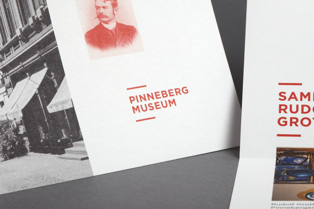 Exhibition  museum print flyer brochure Gotham Font grid swiss design Pinneberg