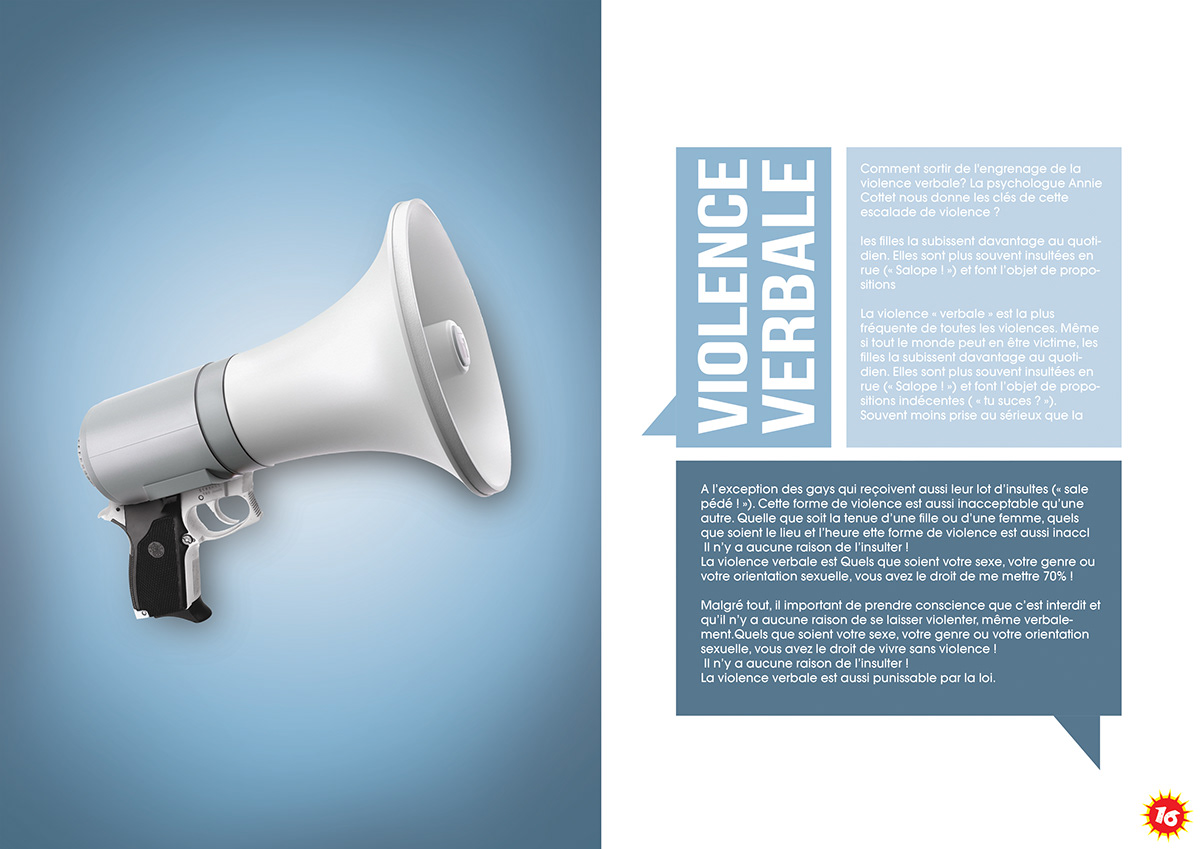 verbal abuse Verbal abuse cover magazine Layout