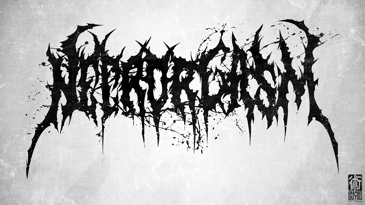 necrorgasm death metal logo blood cannibalism grind obituary