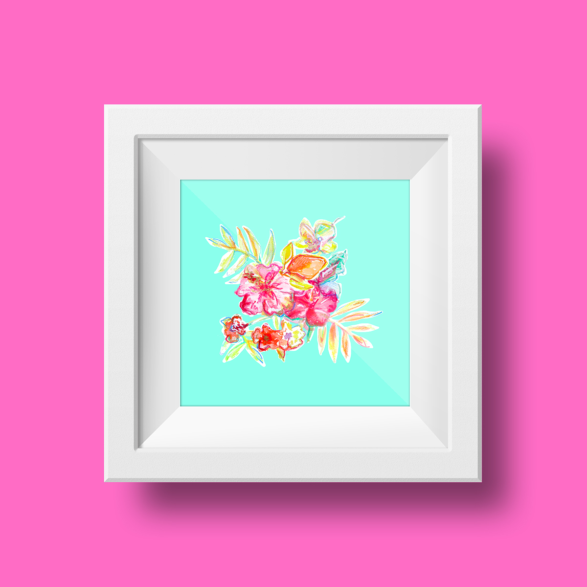 watercolor poster colorful frame