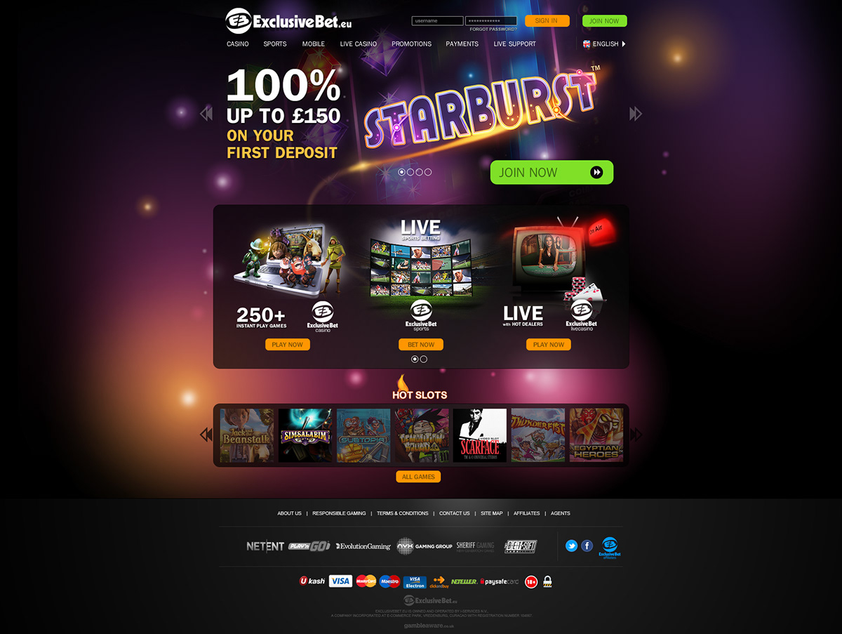 iGaming online casino sportsbook homepage logo Stacked Logo Slots promotions