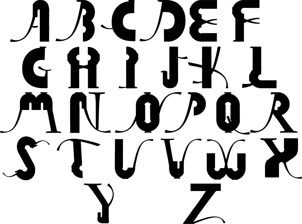 Typeface font display font