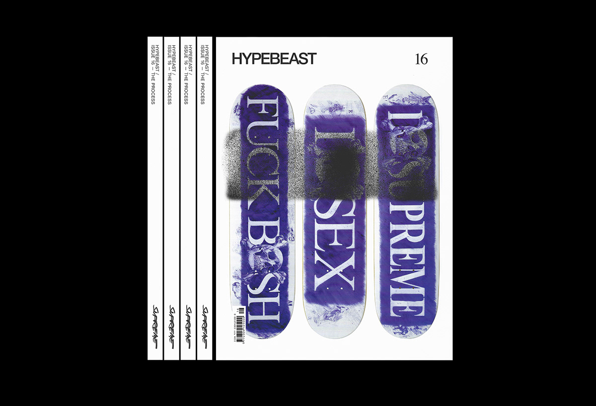 branding  cover design editorial design  hypebeast Layout magazine print streetwear supreme typography  