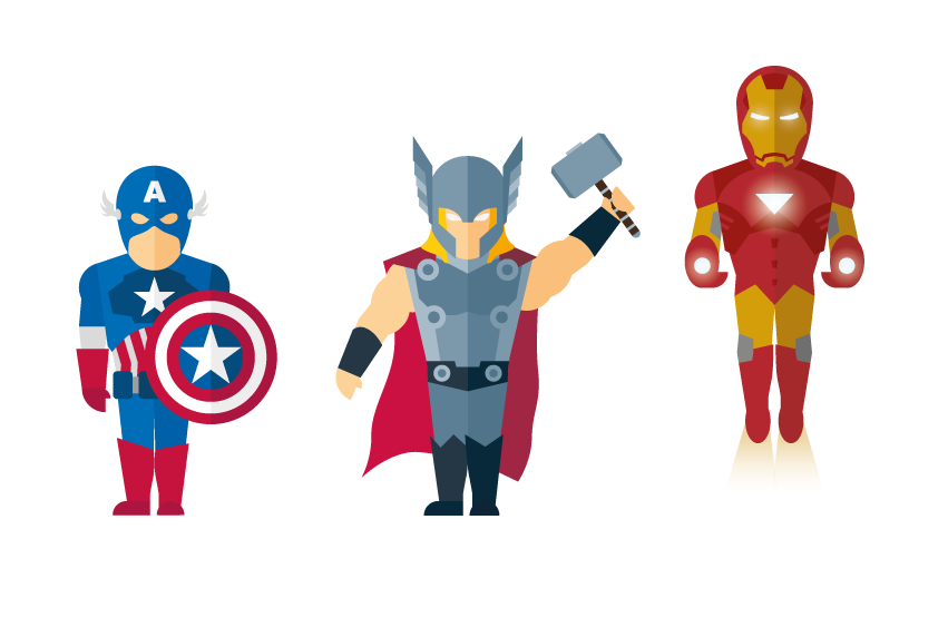 instagram captain america spiderman Avengers Xmen wolverine deadpool Character design comic flat