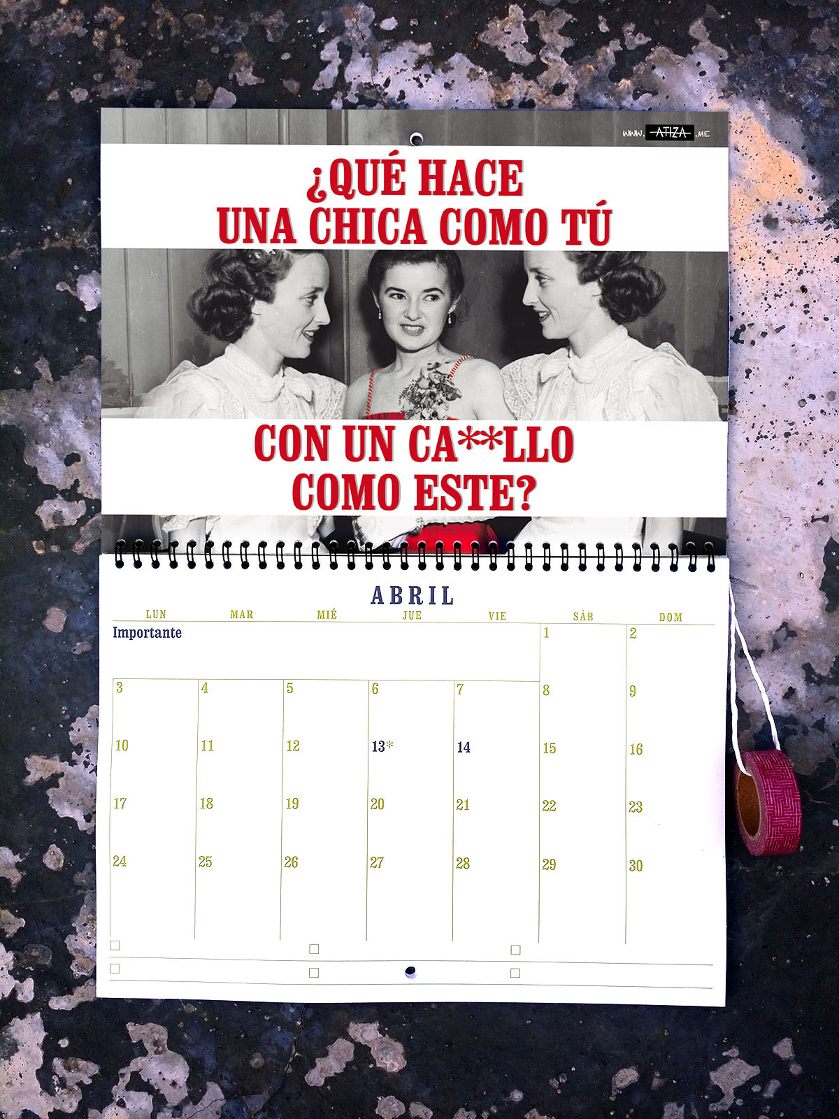 calendar calendario almanaque atiza feminism feminismo ilustracion ILLUSTRATION  vintage