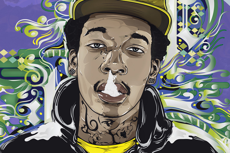 vector poster cover artwork print portrait colorful hip-hop Exhibition  cd artwork usa graphics
