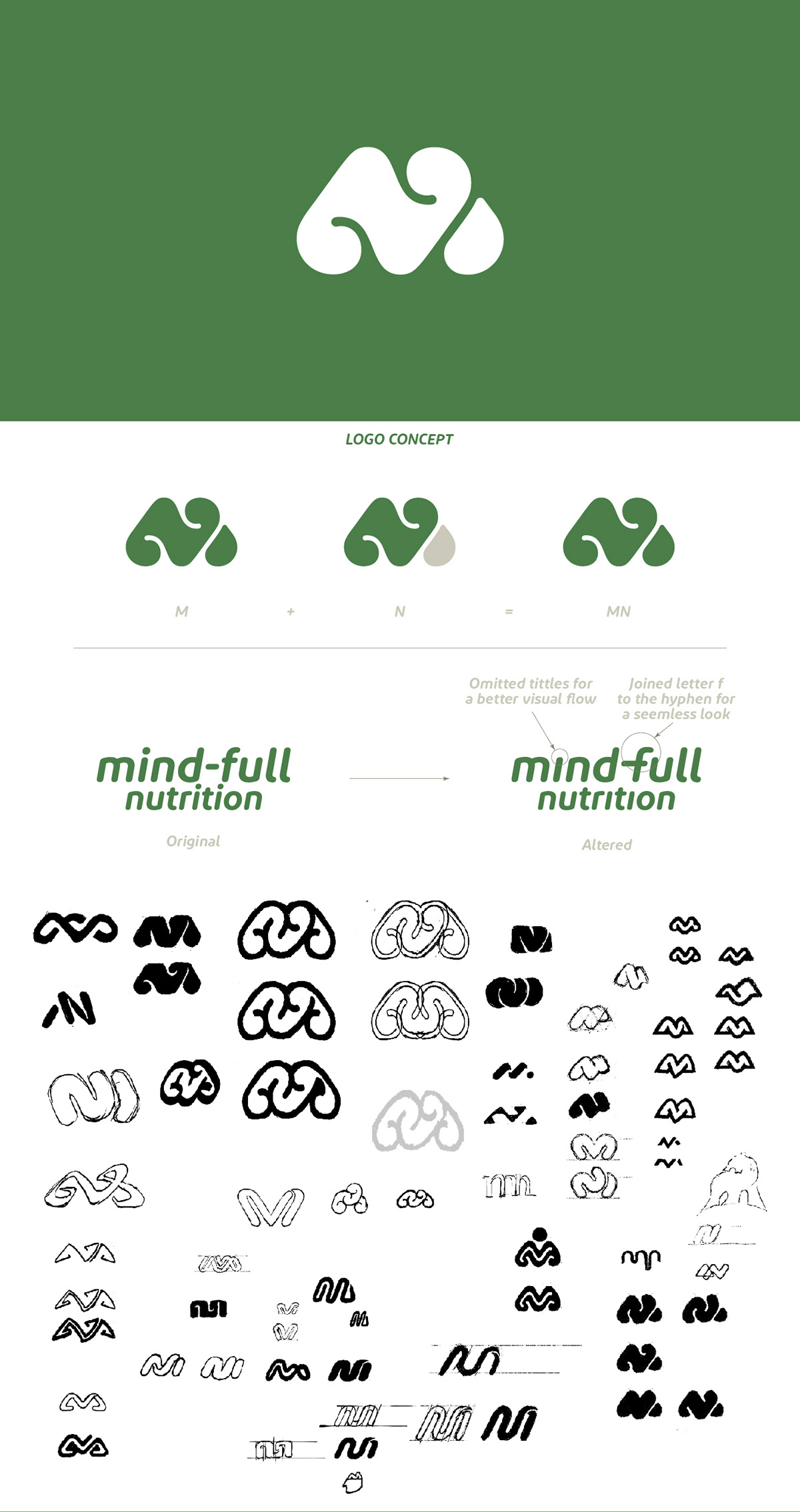 brain Icon logo Logo Design mind monogram