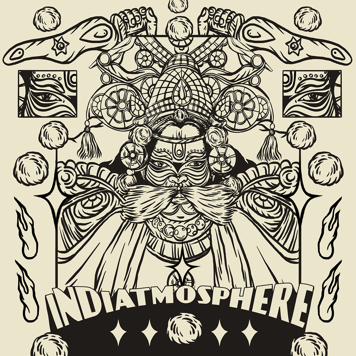 Album art design folk graphic design  hiphop ILLUSTRATION  India music typography  