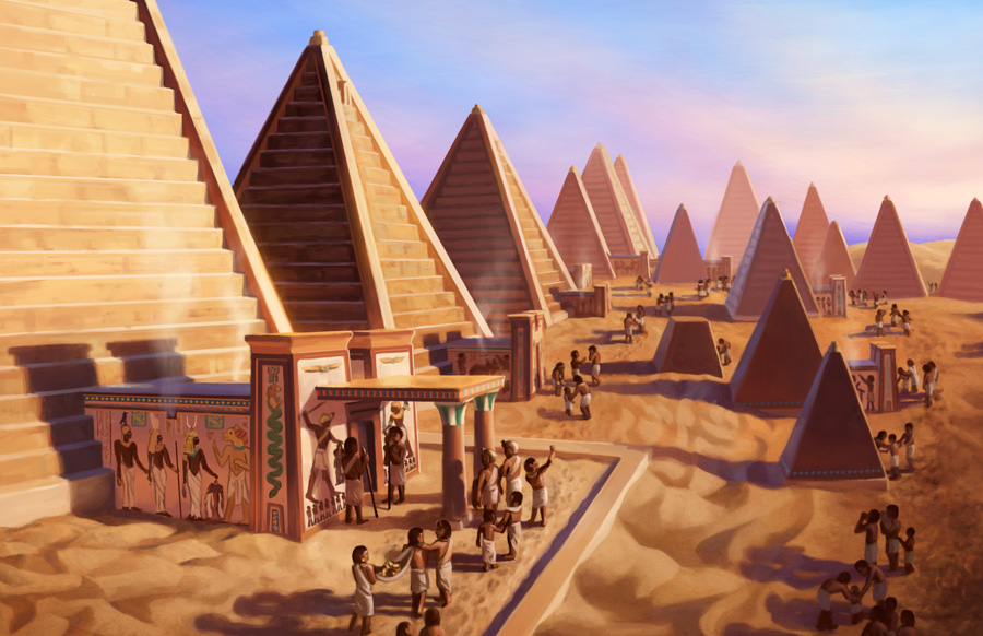 Ancient monuments reconstruction imagining nubia egypt royalty necropolis treasure academic history research scholarly