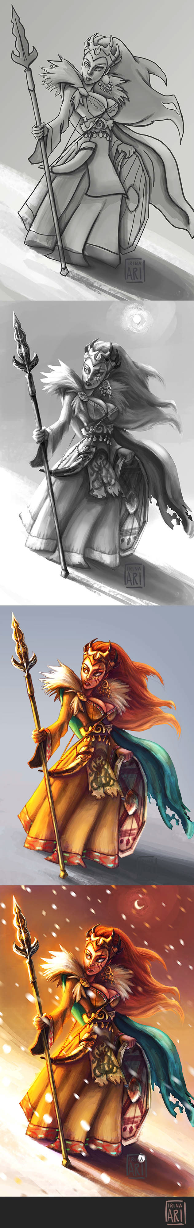 viking queen vikingqueen Femalewarrior warrior fantasy orange red female woman