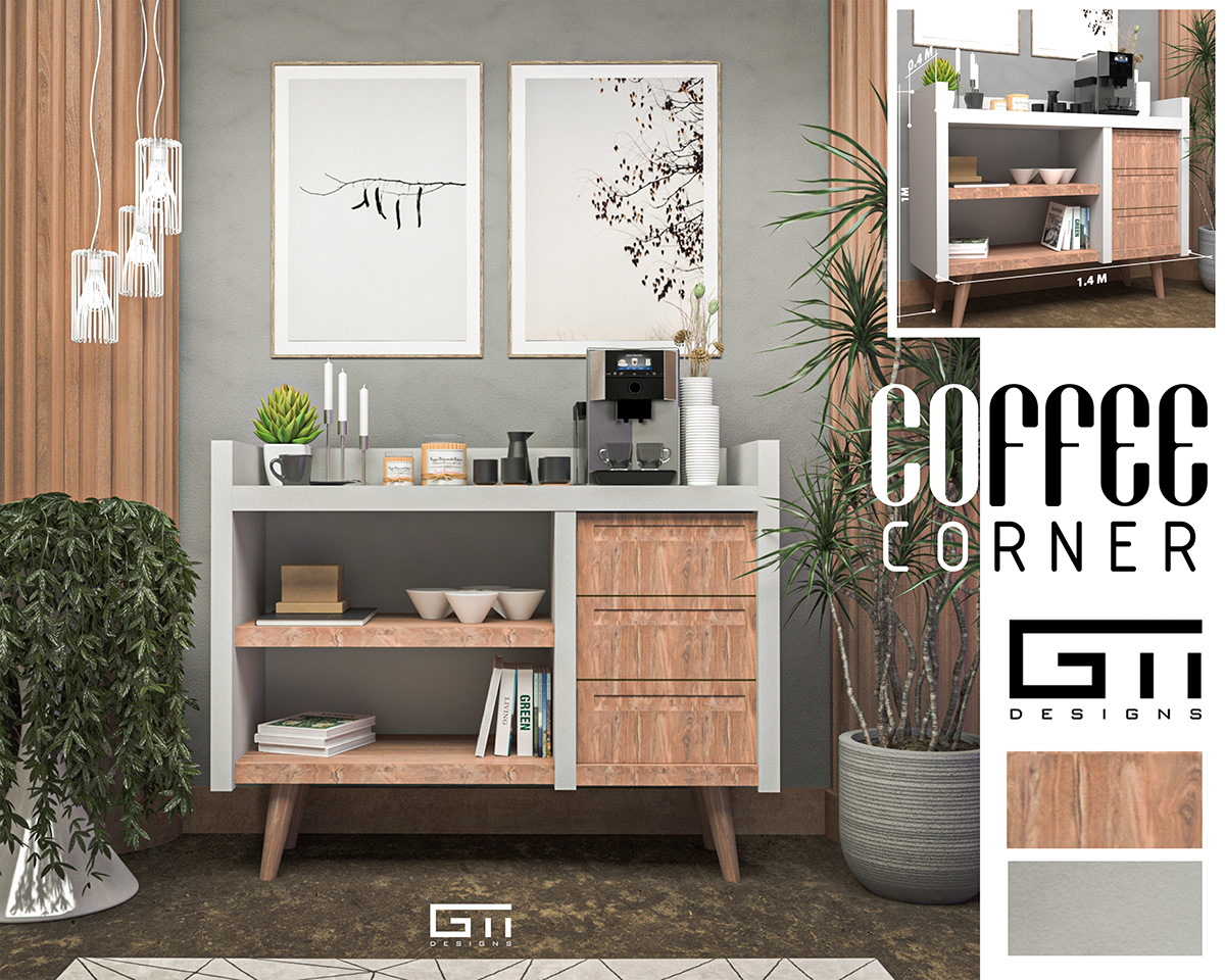 furniture furniture design  wardrobe Coffee coffee shop interior design  furnituredesign coffee table Coffeecorner 3D