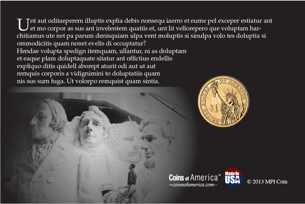 Mount Rushmore coins presidents