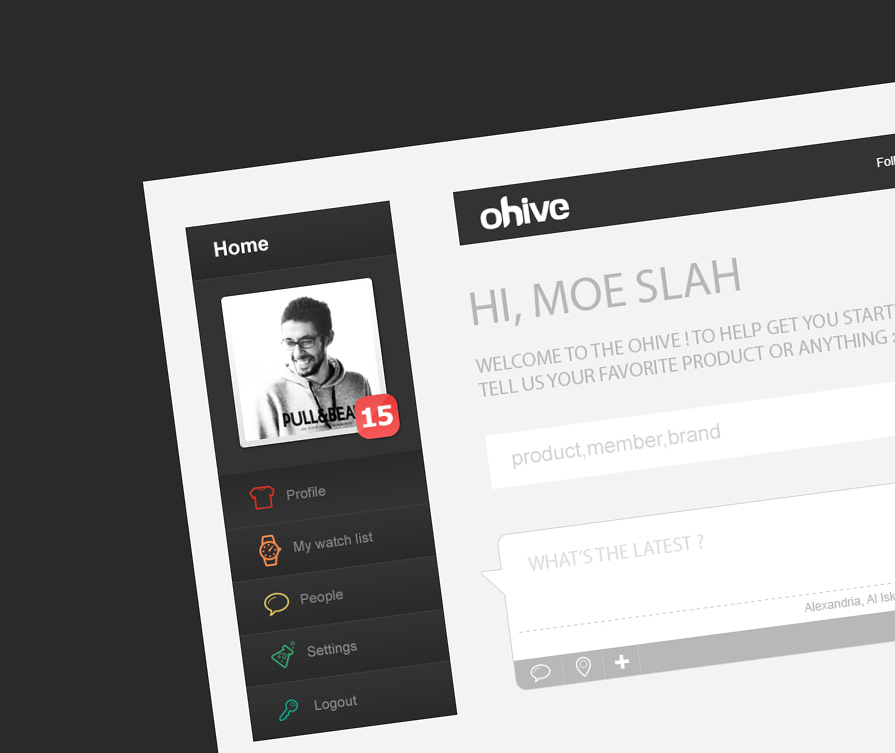 Ohive moeslah MOE slah UI ux Website Webdesign