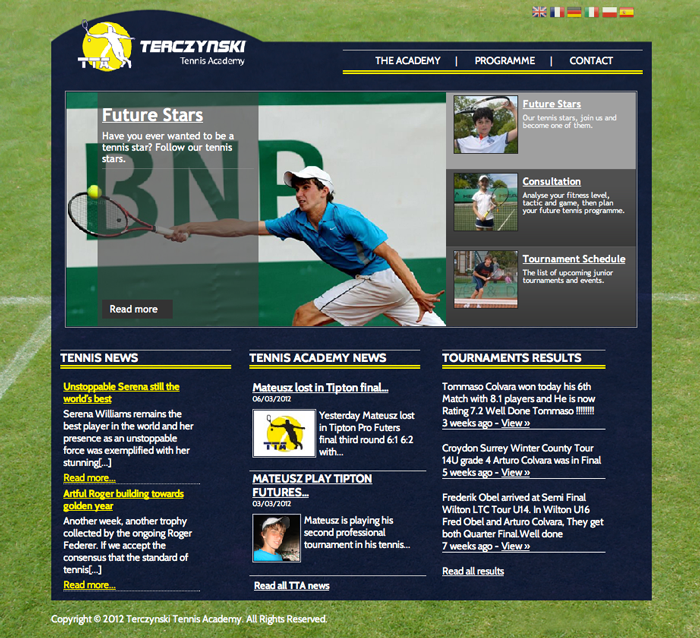 tennis website tennis company tennis coach website sport sport