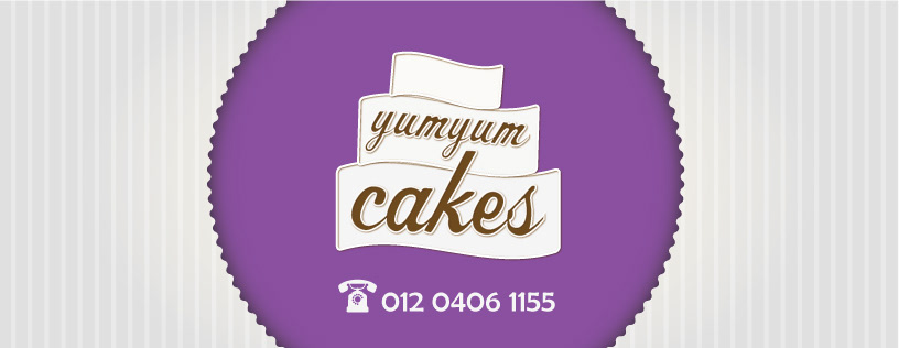 YUM YUM  cakes logo business card
