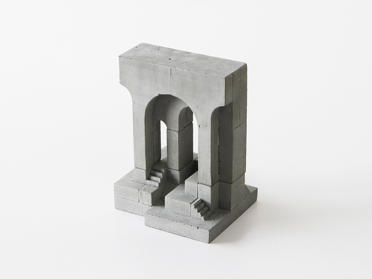 architectural Brutalism Brutalist cement concrete Miniature model modern stairs stairway