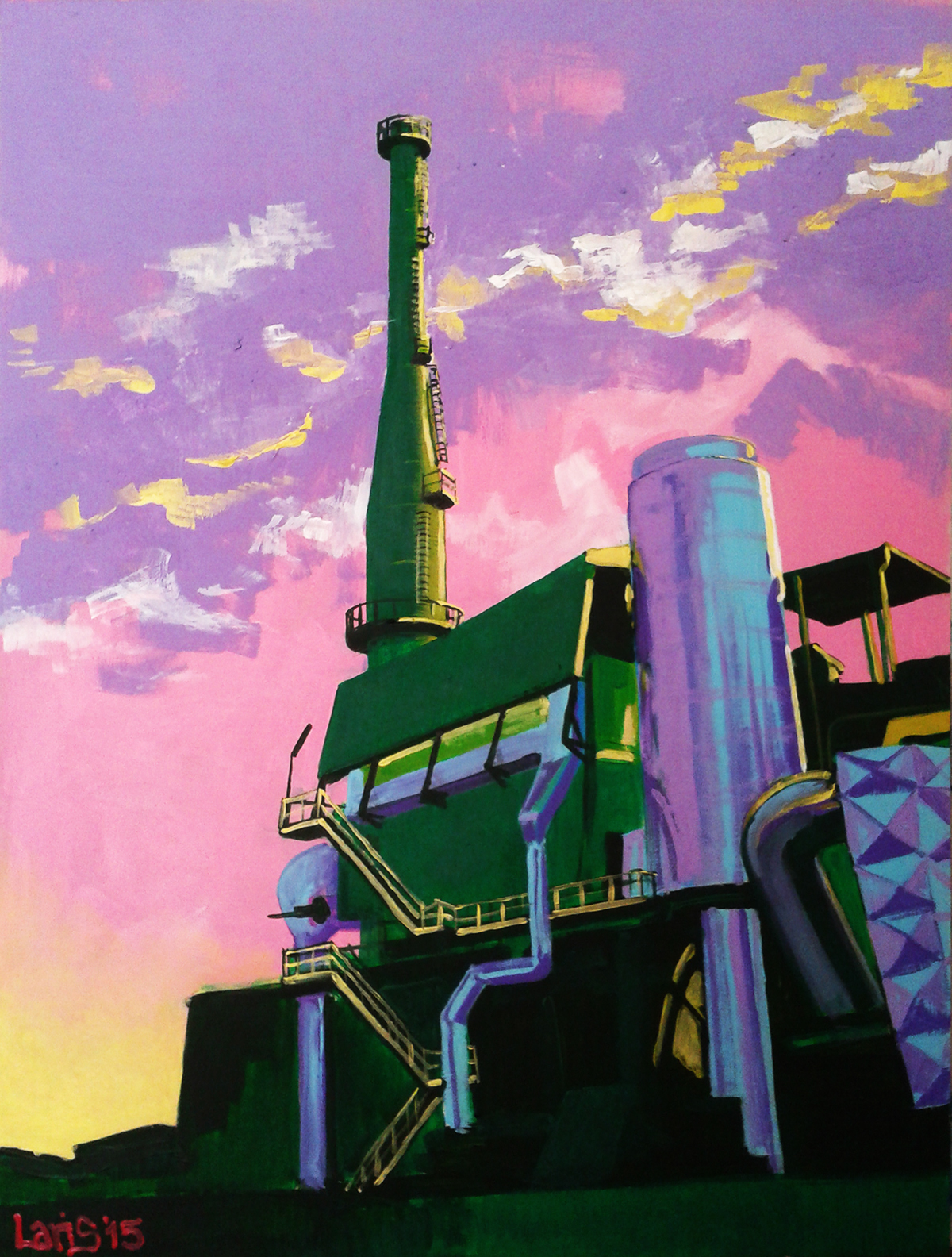 art sylos incinerator violet green acrylic acrylic color
