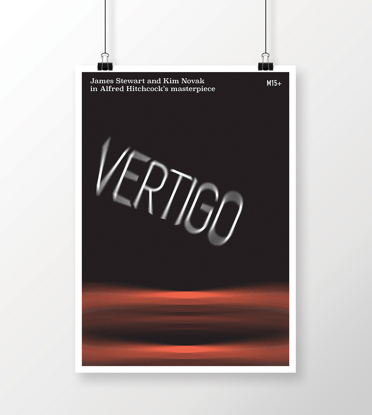 vertigo poster orange horror thriller