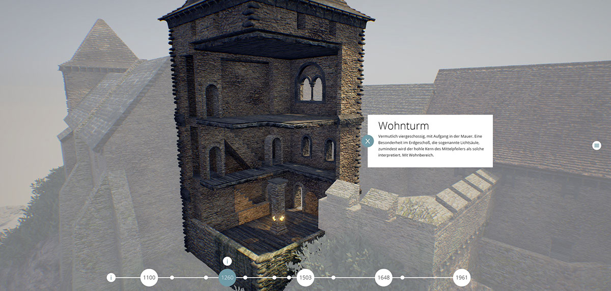 medieval historic visualization interactive touch Unreal Engine