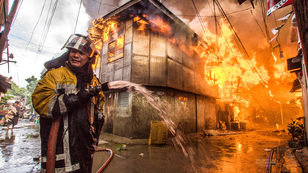 požár miasto strażak fire city Firefighter philippines filipiny Cebu City