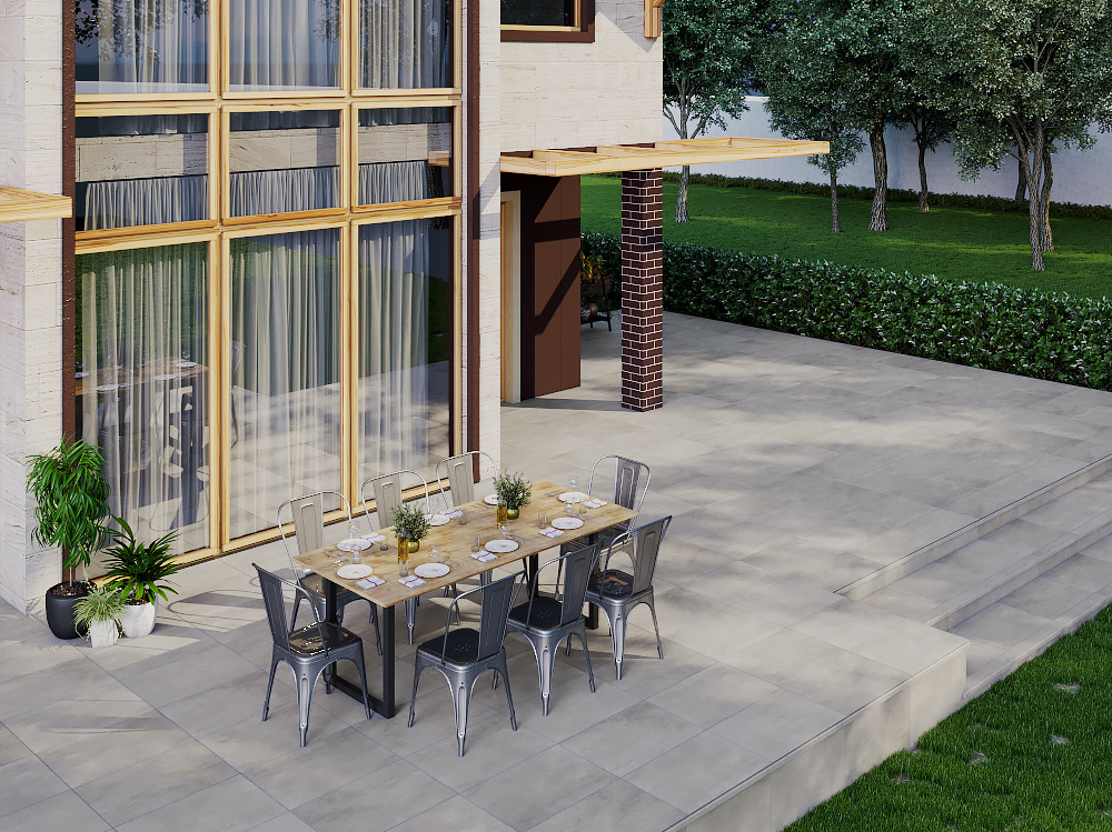porch design visualization modern high-tech new Style