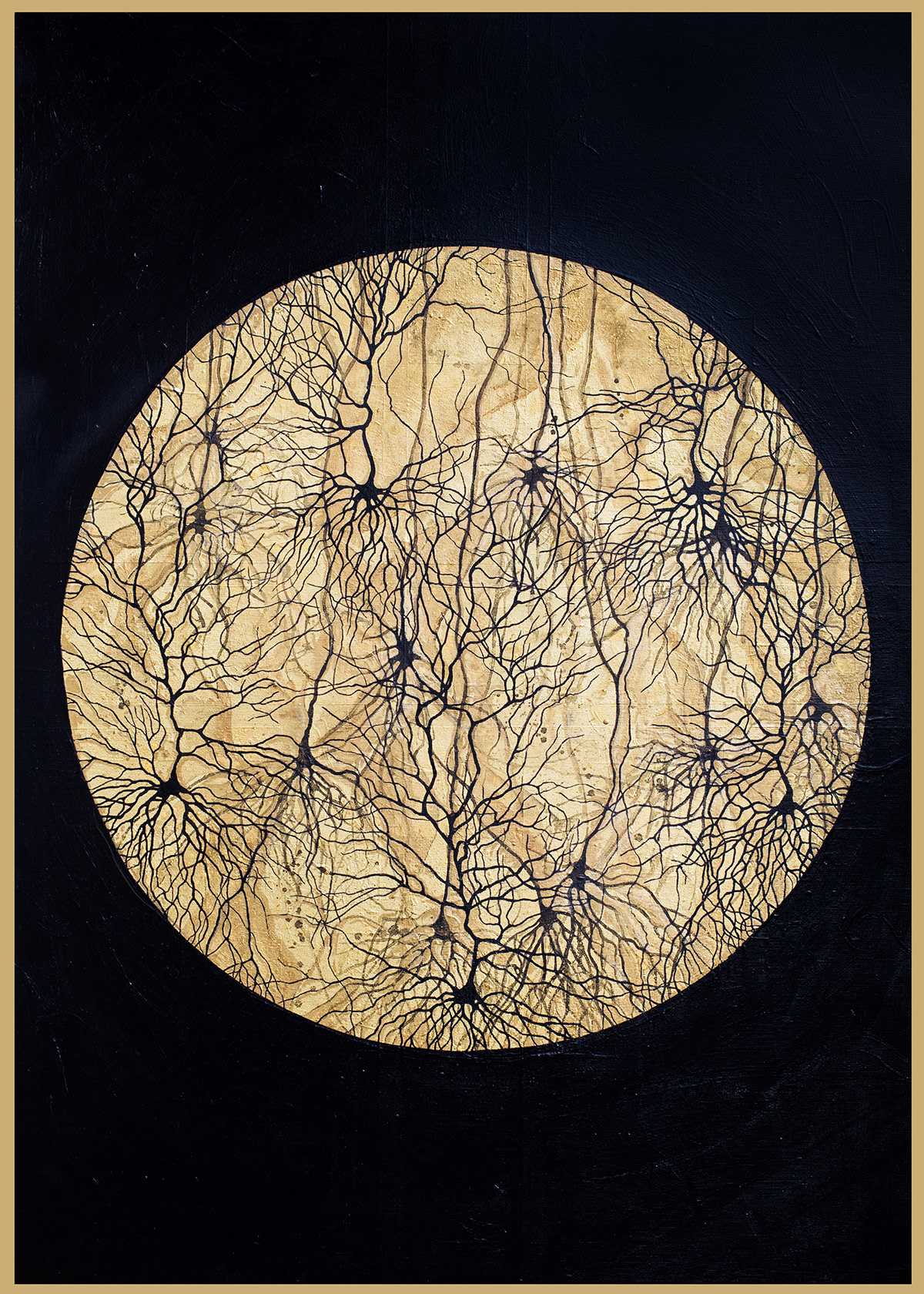 bioart cells histology japanesestyle labart microscope Neocortex neurons Neuroscience painting  