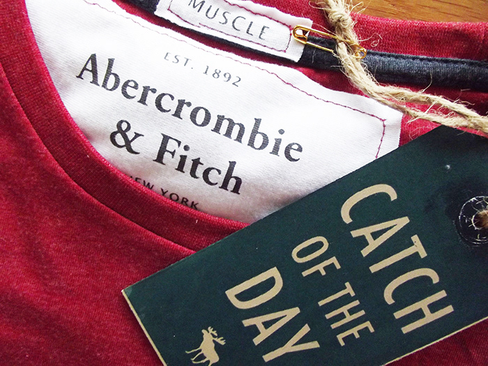 Abercrombie & Fitch A & F tshirt fishing screen printing labels tags eroded look book black and white Imperfections Collection Clothing Competition sewing