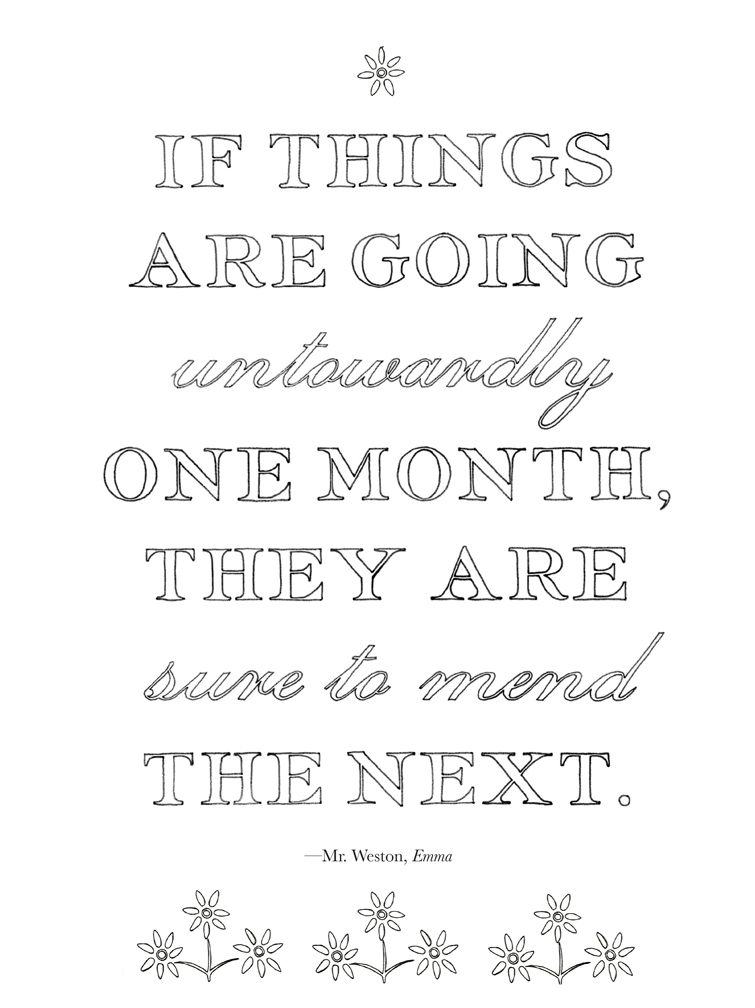 Emma Book Quote If Things Go Untowardly One Month Jane 