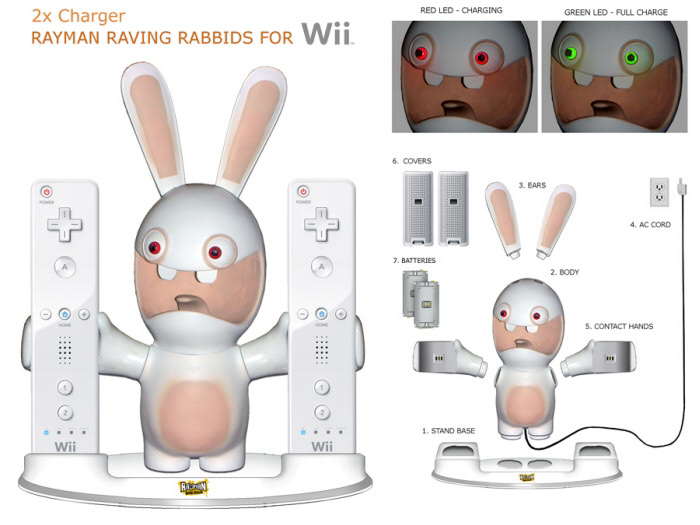 rayman raving rabbids charger Gaming Videogames Nintendo wii remote rabbit