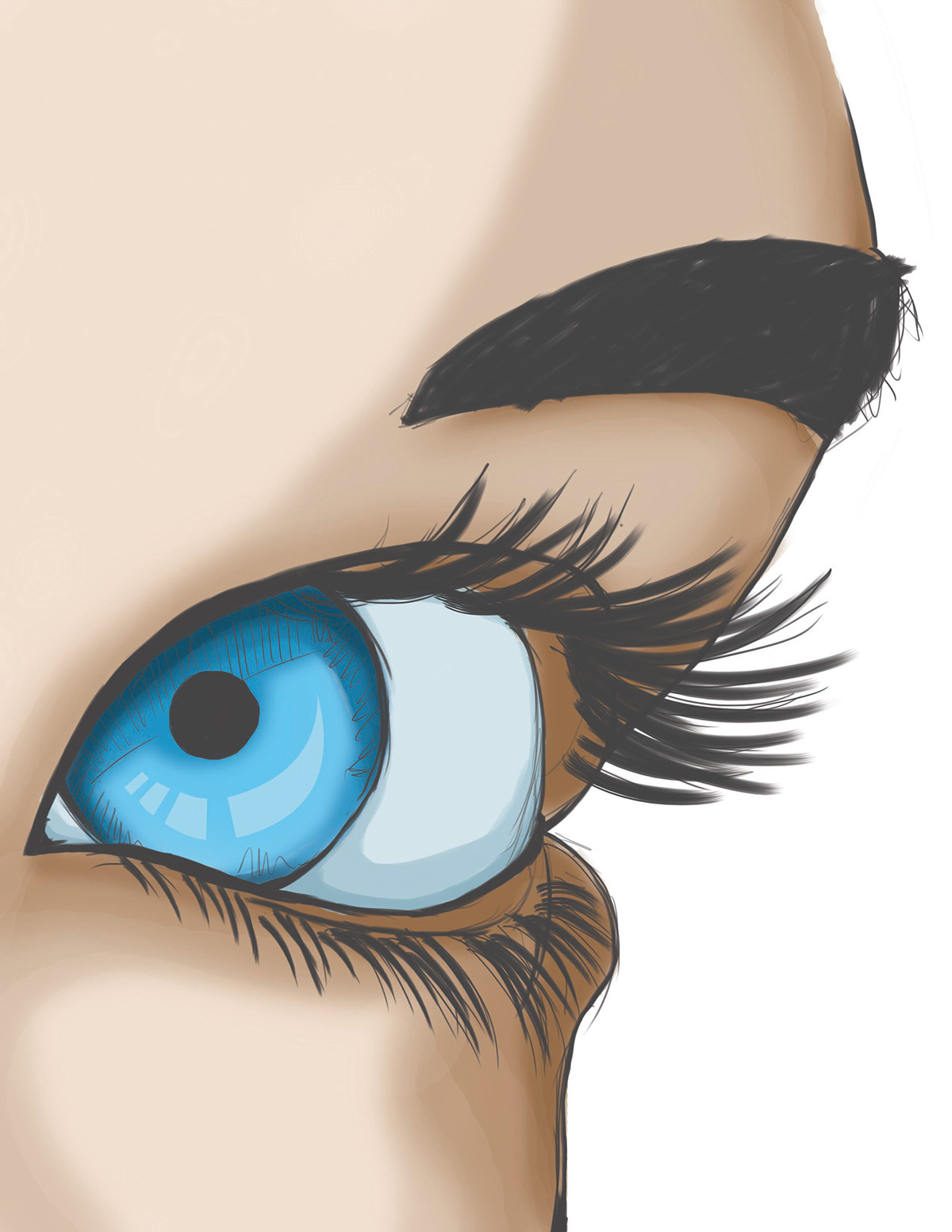 Blue Eye eye sketch chamaquito blue
