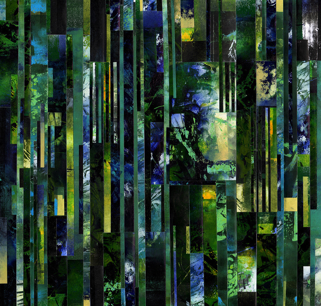 green blue water garden april May spring forest abstract vertical