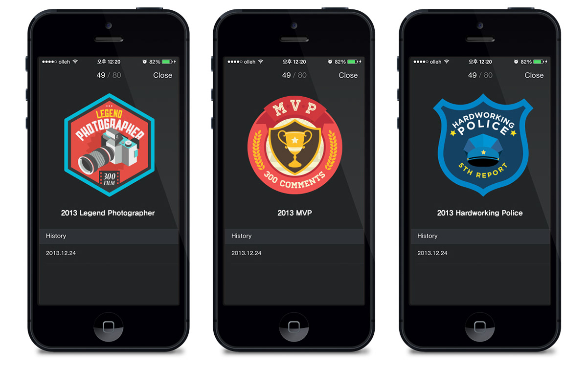 badge service poketroket photographer sports app iphone design