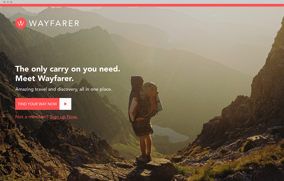 wayfarer Travel discovery planning app Web Website user experience user interface minimal clean intuitive vancouver