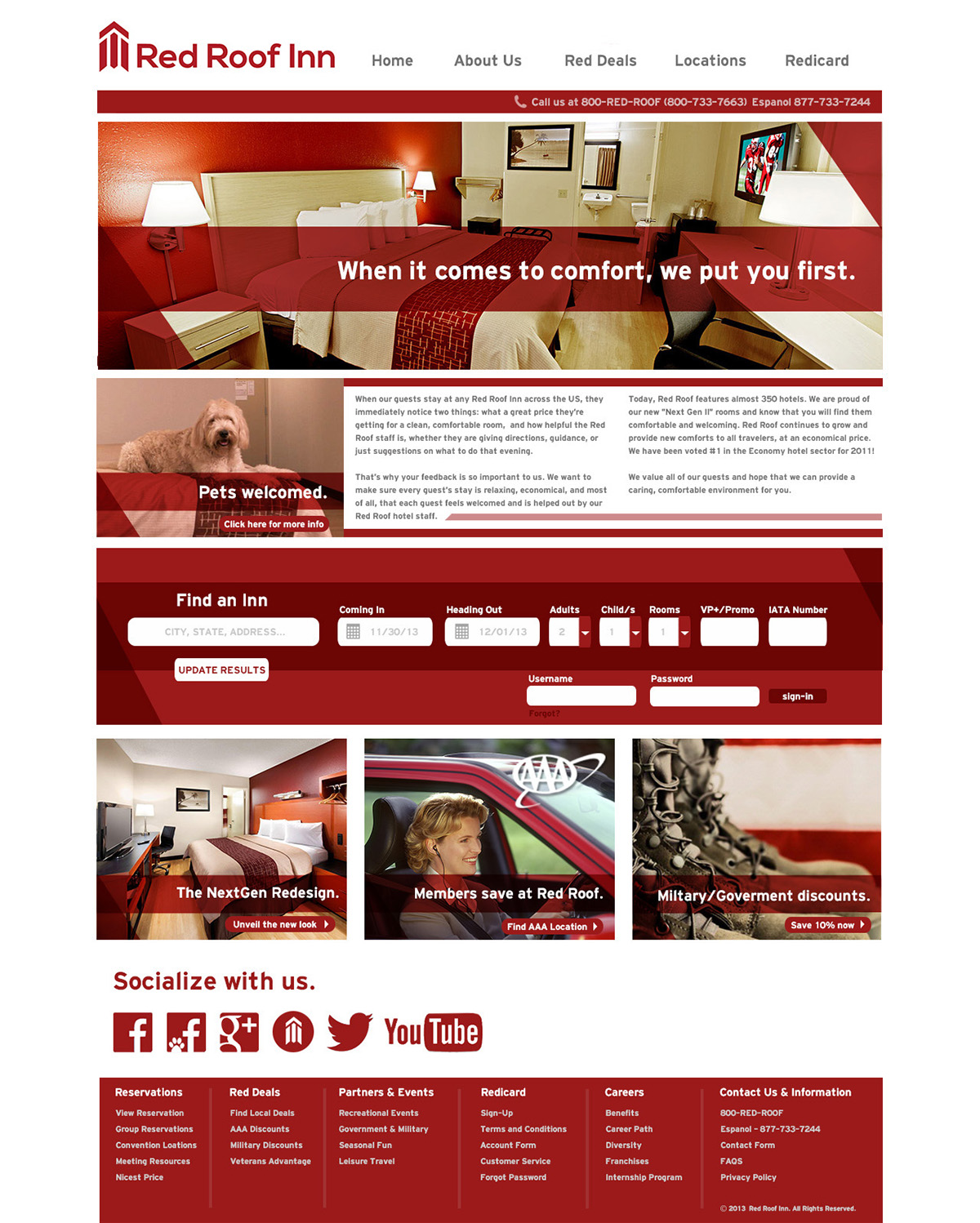 Collateral identity Website print mobile red roof inn Rebrand refresh Mockup