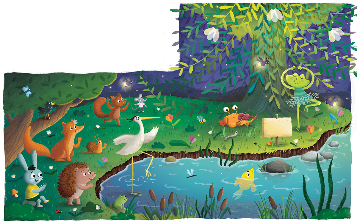 Adobe Photoshop Ecology kidlit children's book children illustration animals Nature forest