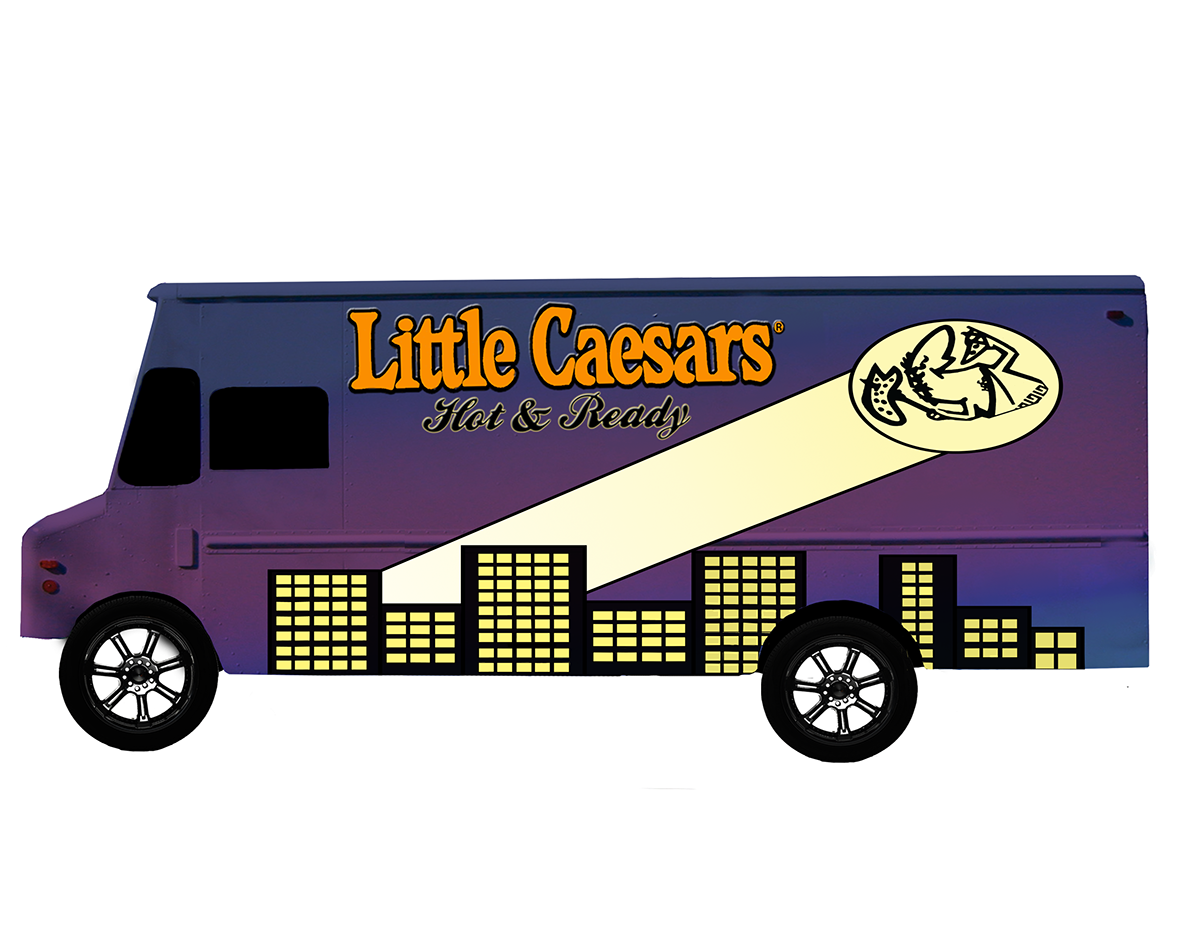 Group Project little caesar  Food truck school art institute marketing and research color group team