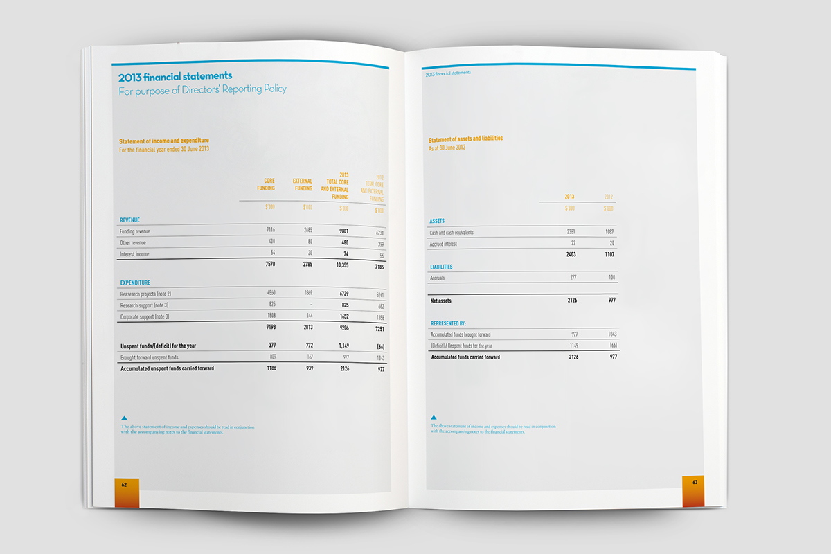 Adobe Portfolio annual report Government research Layout orange