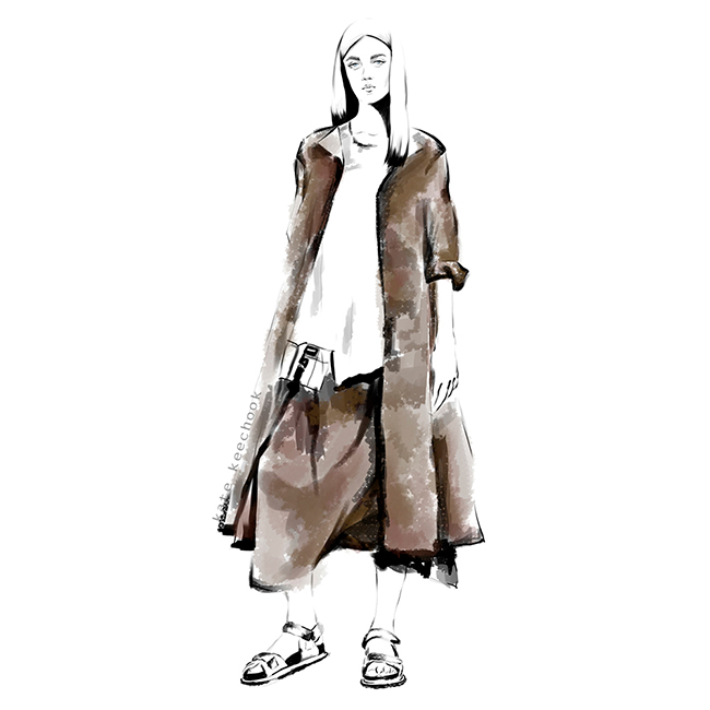 zara yohji yamamoto models sketch Fashion  portraits Comme des Garcons brands
