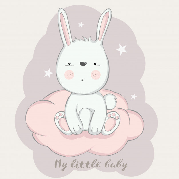 cute-baby-rabbit-with-cloud-cartoon-hand-drawn-style