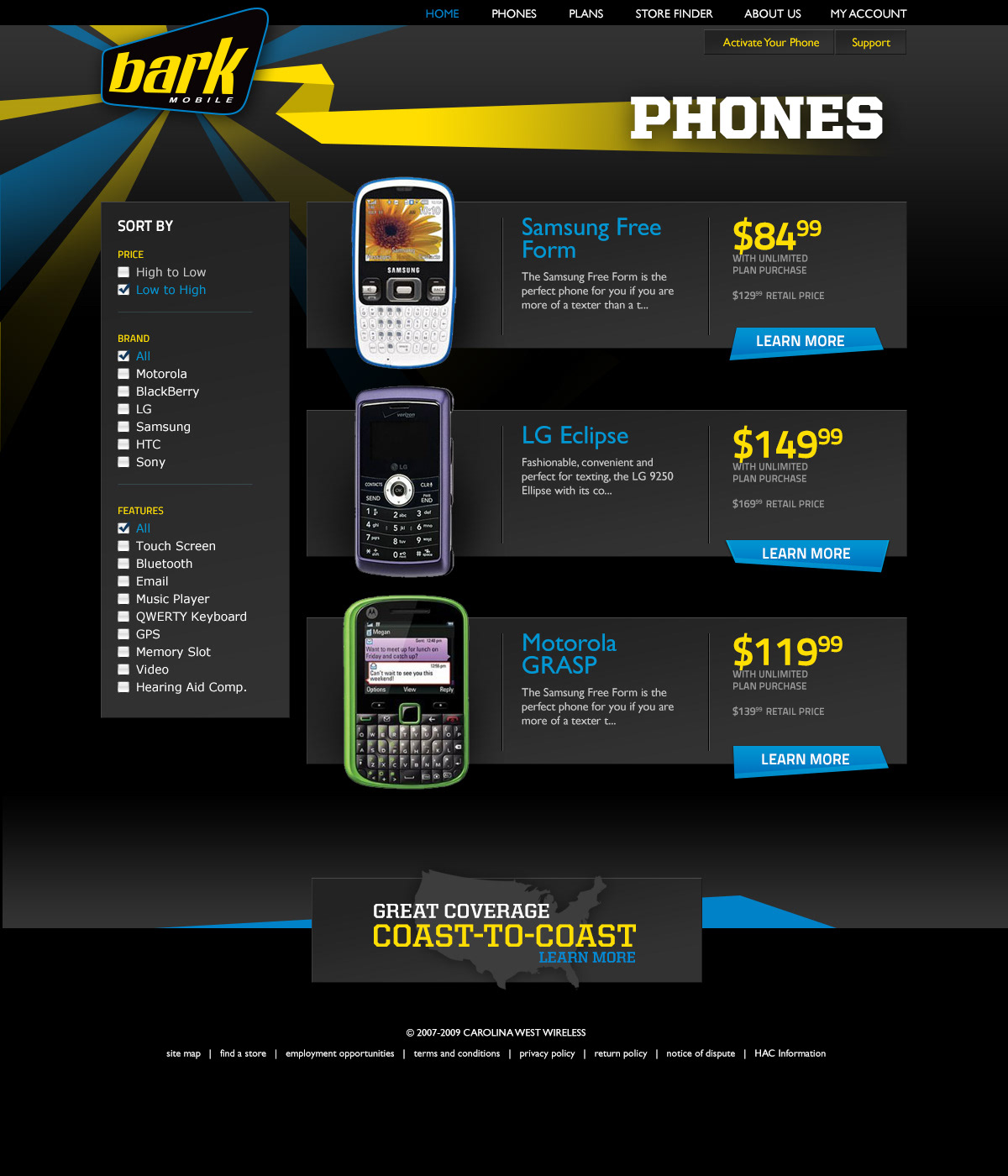 Website Urban phones