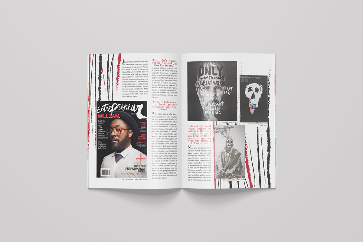 jamesvictore graphicdesign magazinespread