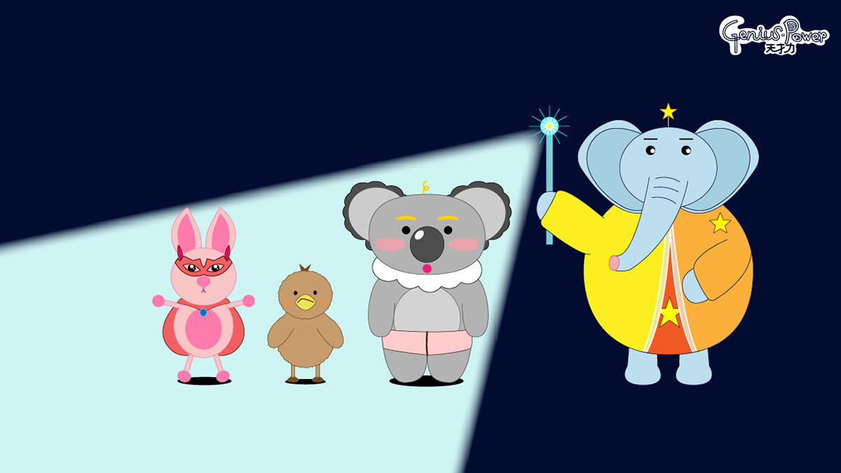 Chick chick character elephant elephant character koala character magician rabbit rabbit character Character design  cute character