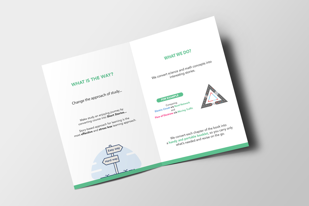 simple intuitive brochure ILLUSTRATION  learning Education print design 