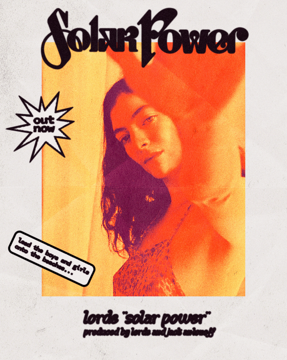 artwork graphic design  Lorde movie poster music music video pop poster solar power TikTok