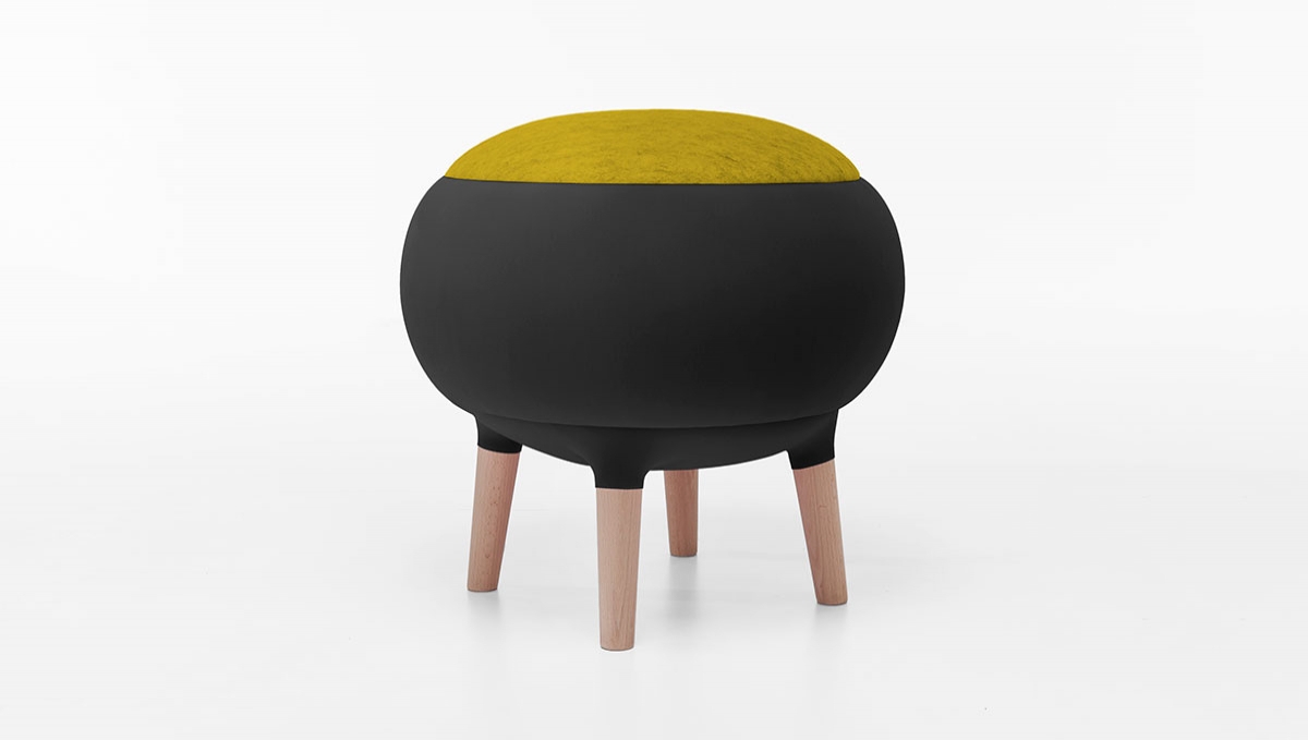 Manrico Freda Design formabilio Pouf Design 3D rendering forniture chair cora stool FOOTSTOOL design product made in italy