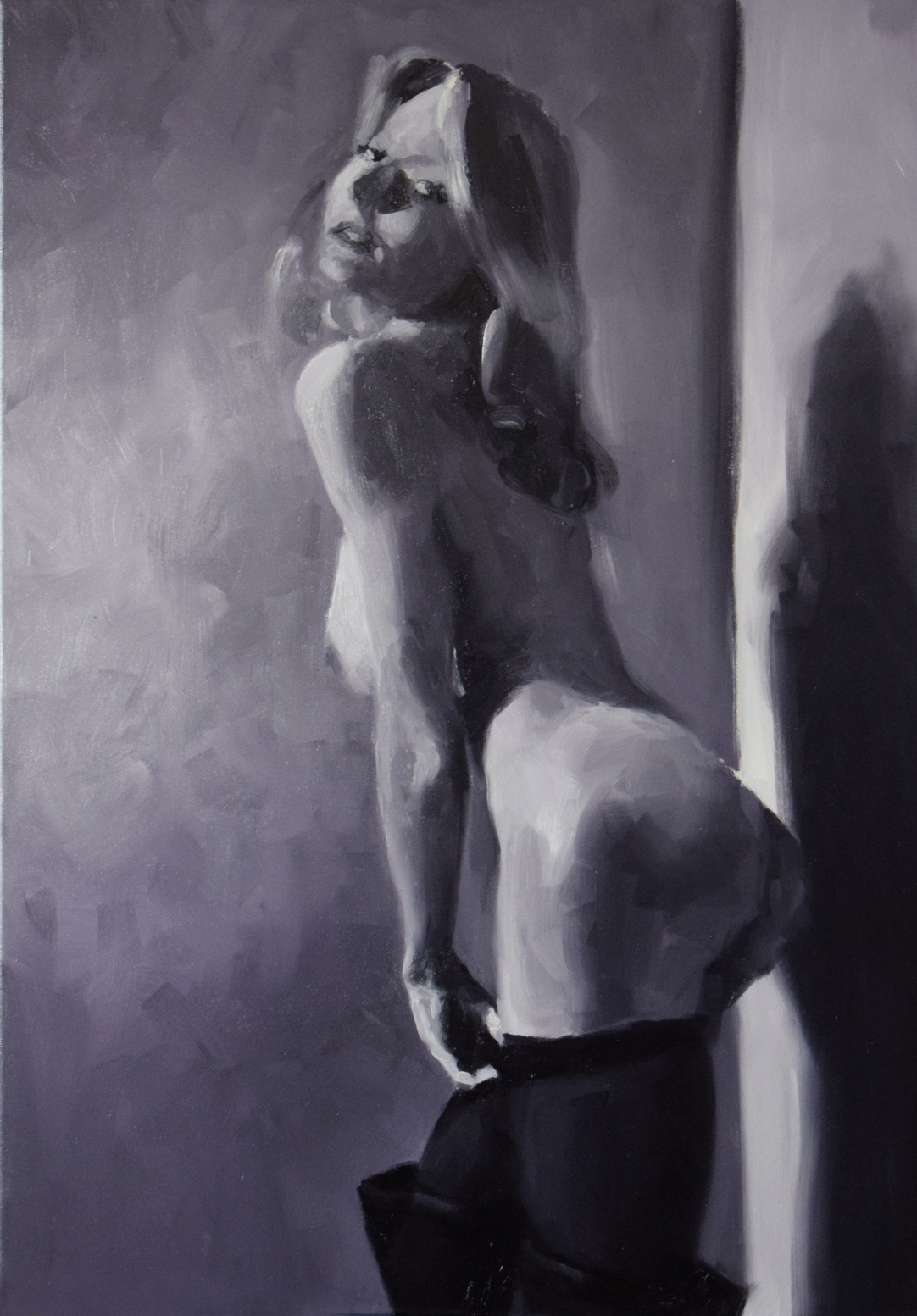 nude art erotic art woman nudity's painting monochrome art monochrome act