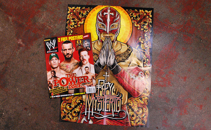 WWE ray mysterio randy orton magazine poster lucha Wrestling